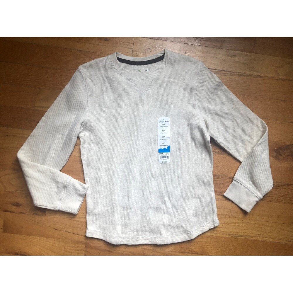 jumping beans Off white boys size 7 long sleeved thermal